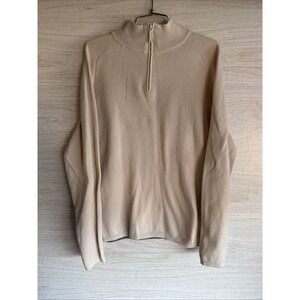 Brandini quarter-zip sweater in a cream or off-white color Sz M